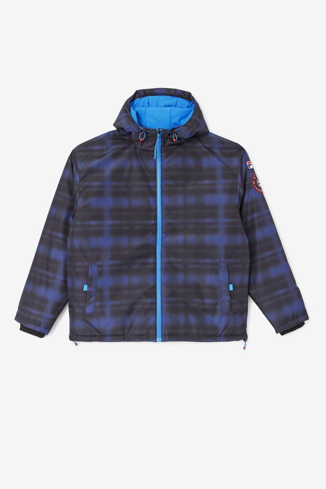 Fila Jacket Mens Blue - Beta Puffer - Philippines 1395274-FU